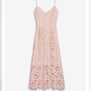Express midi floral lace dress new with tag XS